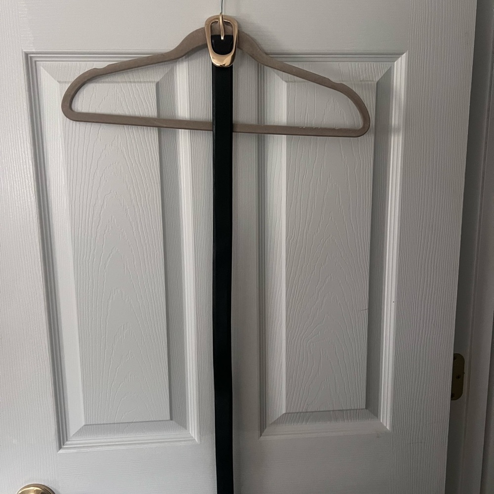 Zara Black Belt with Gold Buckle